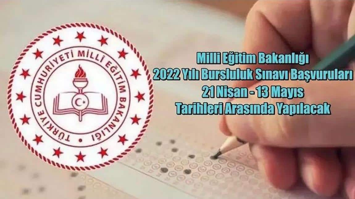 Millî Eğitim Bakanlığı 2022 Yılı Ortaöğretim Kurumları Bursluluk Sınavı Başvuruları